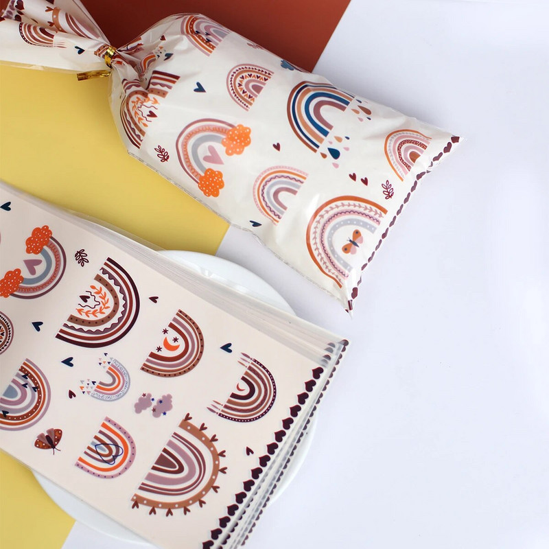 Boho Rainbow Plastične vrećice za darove Jungle Dinosaur Rep sirena Poklon vrećica za slatkiše Rođendansko vjenčanje Baby Shower Party Dekoracija