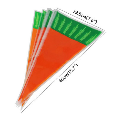 20db húsvéti sárgarépa cukorka táska húsvéti nyuszi nyúl ajándéktáska cukorka kúp műanyag zacskók Boldog tavaszi húsvéti születésnapi parti dekoráció