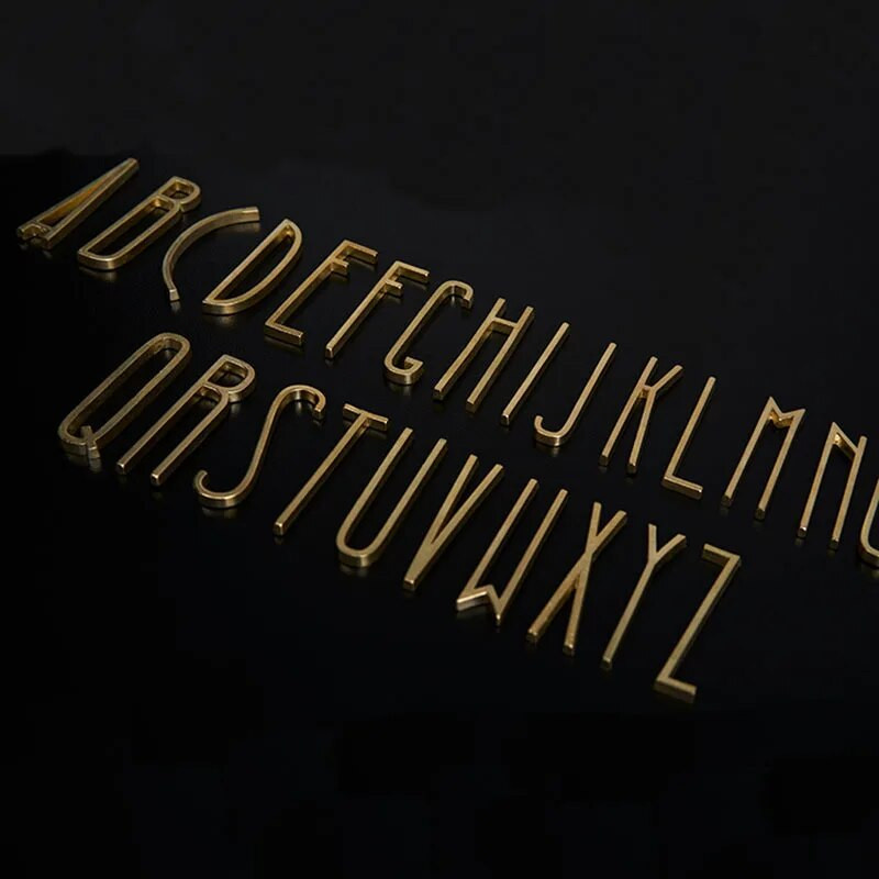 5 mm mesingana slova DIY ime Zidna ukrasna slova Radionica Poslovna trgovina Naziv Dodatna ploča za vrata