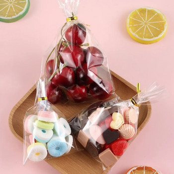 Διάφανες τετράγωνες τσάντες καραμέλα Πλαστικά σελοφάν Πακέτο Candy Bar Δώρα Δώρα Γάμου Δωράκια Μπομπονιέρες για Παιδιά