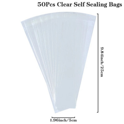 Läbipaistvad kandilised kommikotid Plastist tsellofaanist pakend kommibatoon Pulma sünnipäevapeo kaunistus Kingitused Lastele