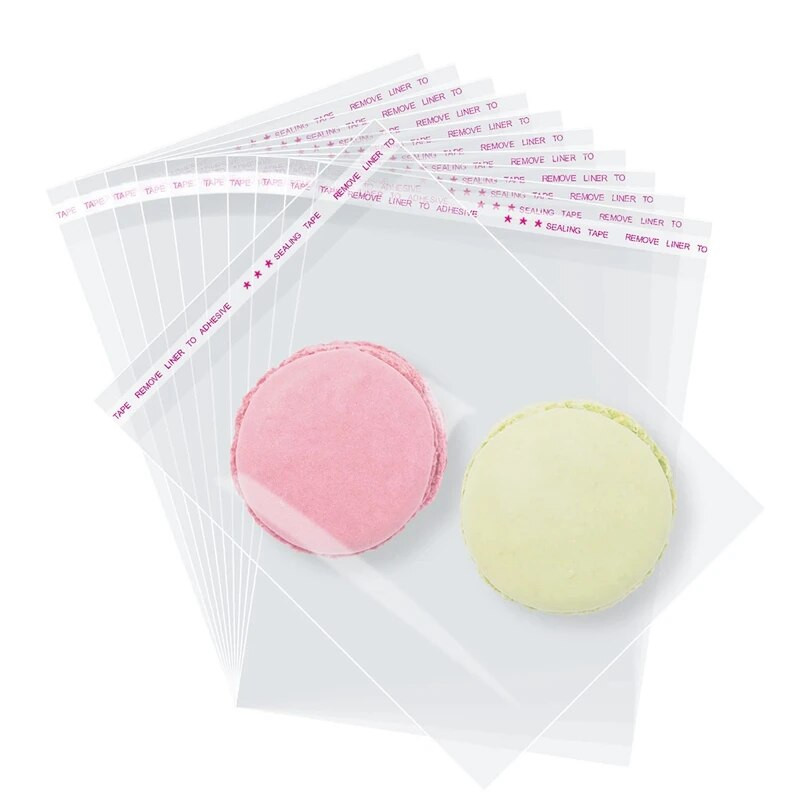 Läbipaistvad kandilised kommikotid Plastist tsellofaanist pakend kommibatoon Pulma sünnipäevapeo kaunistus Kingitused Lastele