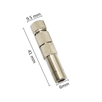 6 мм метална дюза за мъгла с ниско налягане с бързо свързване с вътрешен филтър 0,2/0,3/0,4/0,5/0,6 мм пръскачка за напояване с охлаждане на отвора