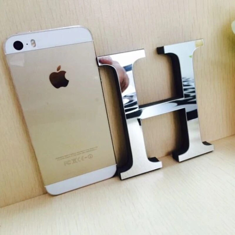 Engleska slova Akrilno ogledalo Zidna naljepnica za DIY kućni zidni natpis Umjetnički mural poster Domaća svadba Ime Zidni ukras