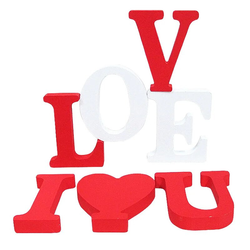 10 cm Punane puidust kunst käsitöö Vabalt seisev sünnipäev, pulm, süda Kodukaunistus Inglise tähed Tähestik Sõna Isikupärastatud nimekujundus