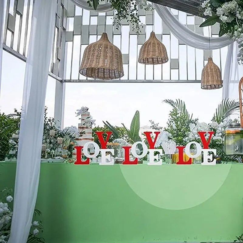 10 cm Punane puidust kunst käsitöö Vabalt seisev sünnipäev, pulm, süda Kodukaunistus Inglise tähed Tähestik Sõna Isikupärastatud nimekujundus