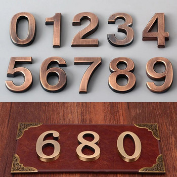 1 ΤΕΜ. 3D Αριθμός Πλάκα Πόρτας Συρτάρι Συρτάρι επιμετάλλωσης Πύλης Ψηφία 0 έως 9 Πλαστικός αριθμός Ετικέτα ξενοδοχείου Αυτοκόλλητο σπιτιού Ετικέτα διεύθυνσης πόρτας