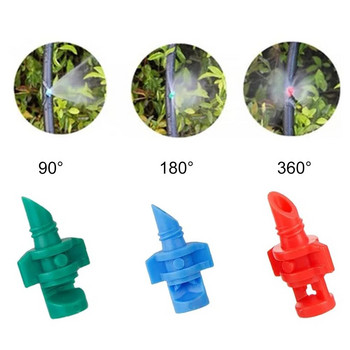 50PCS 90/180/360 Degree Refraction Nozzle Garden Sprinkler Agriculture Irrigation Plant Spray Nozzle Misting For Flowers Farm