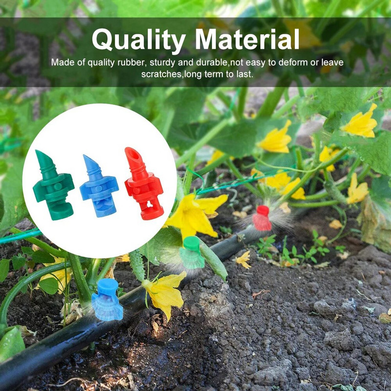 50 KOM Mlaznica za refrakciju 90/180/360 stupnjeva, vrtna prskalica za poljoprivredu, raspršivač za navodnjavanje biljaka, zamagljivanje za farmu cvijeća