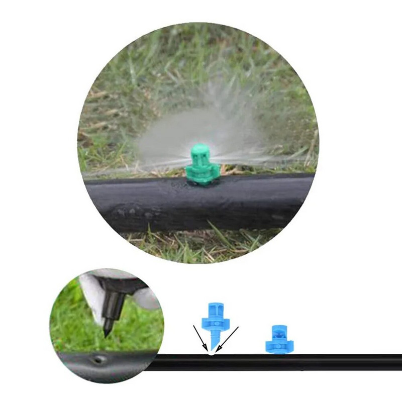 50 KOM Mlaznica za refrakciju 90/180/360 stupnjeva, vrtna prskalica za poljoprivredu, raspršivač za navodnjavanje biljaka, zamagljivanje za farmu cvijeća