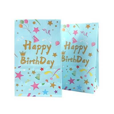 10kom Sretan rođendan ispisane naft papirom Poklon vrećice Kutije za pakiranje slatkiša i kolačića Dječji rođendanski ukrasi Pokloni