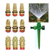 Žalvarinis rūko purkštuvas su 1/4" 1/2" sriegiu reguliuojamu rūko purškimo antgaliu sodo laistymo laistymui