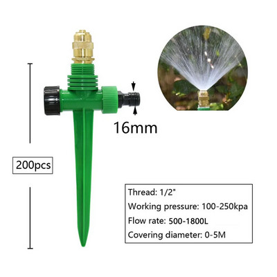 Žalvarinis rūko purkštuvas su 1/4" 1/2" sriegiu reguliuojamu rūko purškimo antgaliu sodo laistymo laistymui