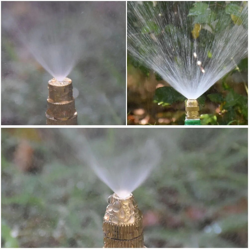Žalvarinis rūko purkštuvas su 1/4" 1/2" sriegiu reguliuojamu rūko purškimo antgaliu sodo laistymo laistymui