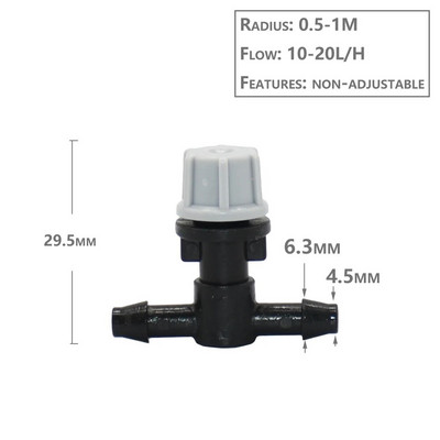 10 tk Mikrotilguti niisutamise uduotsik oranž hall aiapihusti jahutusvihmut, 1/4 teeotsaga pistik