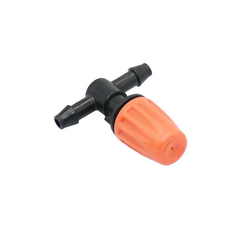 10 tk Mikrotilguti niisutamise uduotsik oranž hall aiapihusti jahutusvihmut, 1/4 teeotsaga pistik