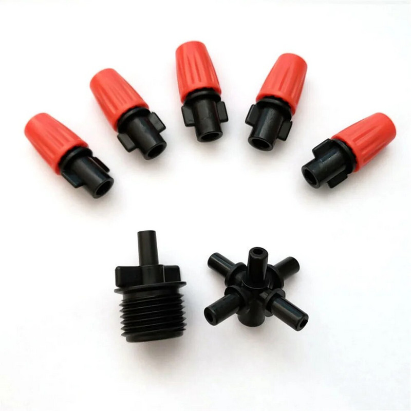 1 set 5-smjerni vrtni raspršivač 1/2" podesiva mlaznica raspršivača vode za zamagljivanje Automatska raspršivač za zalijevanje cvijeća Mlaznica za raspršivanje