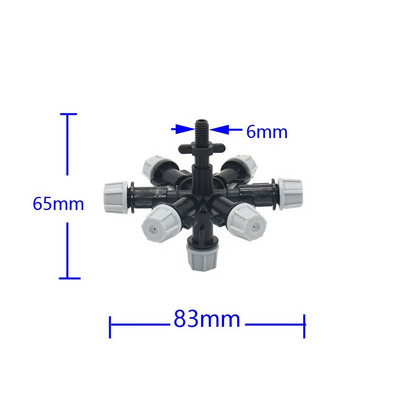 Viseća križna mlaznica s višestrukim zamagljivanjem Mlaznica za raspršivanje protiv kapanja s bodljikavim navojnim priključkom 1 set