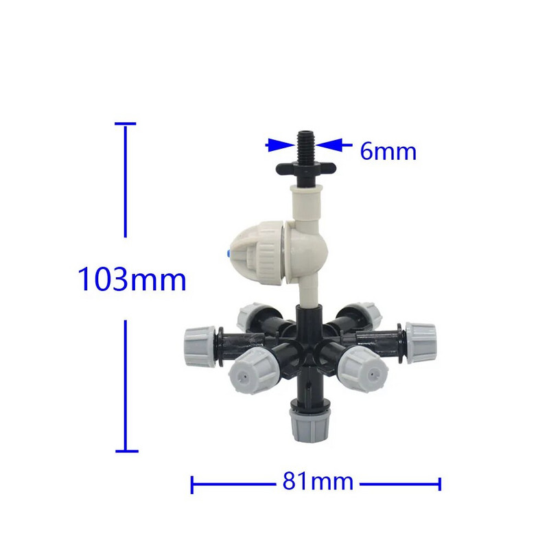 Viseća križna mlaznica s višestrukim zamagljivanjem Mlaznica za raspršivanje protiv kapanja s bodljikavim navojnim priključkom 1 set