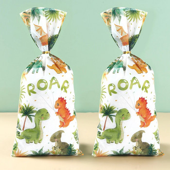 Jungle Animals Party Candy Подаръчни торбички Торбичка за опаковане на бисквити Dinosaur Safari Подаръчна торбичка за гости Детски принадлежности за рожден ден Baby Shower