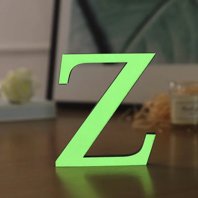 PVC 3D 10cm šviečiančios raidės sienų apdaila Ekologiškas plastikas angliškos abėcėlės amatai dekoratyviniai