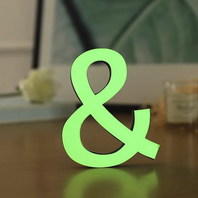 PVC 3D 10cm šviečiančios raidės sienų apdaila Ekologiškas plastikas angliškos abėcėlės amatai dekoratyviniai