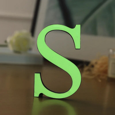 PVC 3D 10cm šviečiančios raidės sienų apdaila Ekologiškas plastikas angliškos abėcėlės amatai dekoratyviniai