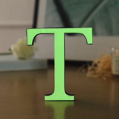 PVC 3D 10cm šviečiančios raidės sienų apdaila Ekologiškas plastikas angliškos abėcėlės amatai dekoratyviniai