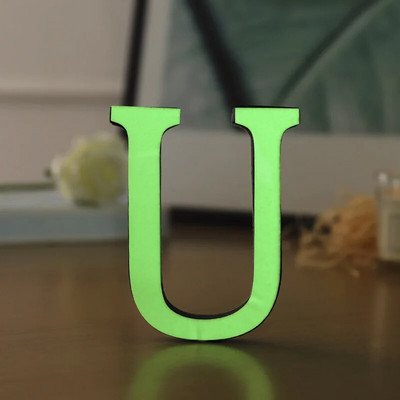PVC 3D 10cm šviečiančios raidės sienų apdaila Ekologiškas plastikas angliškos abėcėlės amatai dekoratyviniai