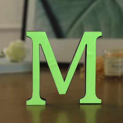 PVC 3D 10cm šviečiančios raidės sienų apdaila Ekologiškas plastikas angliškos abėcėlės amatai dekoratyviniai
