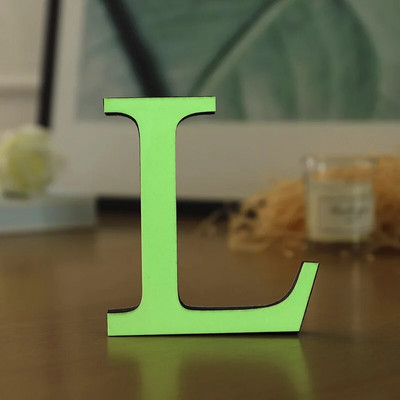 PVC 3D 10cm šviečiančios raidės sienų apdaila Ekologiškas plastikas angliškos abėcėlės amatai dekoratyviniai