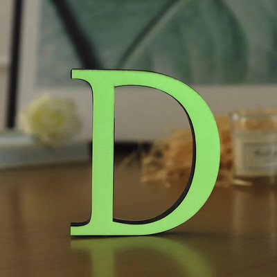 PVC 3D 10cm šviečiančios raidės sienų apdaila Ekologiškas plastikas angliškos abėcėlės amatai dekoratyviniai