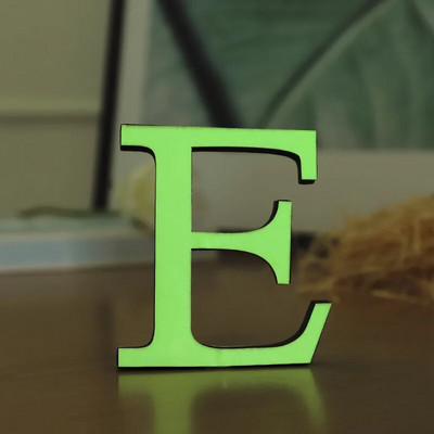 PVC 3D 10cm šviečiančios raidės sienų apdaila Ekologiškas plastikas angliškos abėcėlės amatai dekoratyviniai
