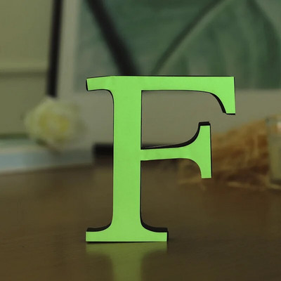 PVC 3D 10cm šviečiančios raidės sienų apdaila Ekologiškas plastikas angliškos abėcėlės amatai dekoratyviniai