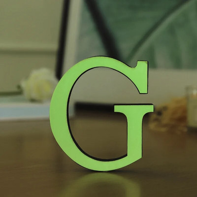 PVC 3D 10cm šviečiančios raidės sienų apdaila Ekologiškas plastikas angliškos abėcėlės amatai dekoratyviniai