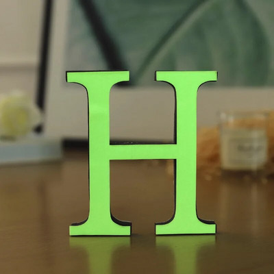 PVC 3D 10cm šviečiančios raidės sienų apdaila Ekologiškas plastikas angliškos abėcėlės amatai dekoratyviniai