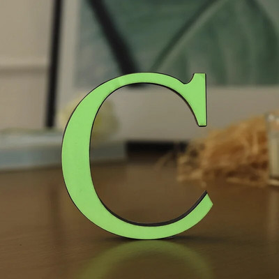 PVC 3D 10cm šviečiančios raidės sienų apdaila Ekologiškas plastikas angliškos abėcėlės amatai dekoratyviniai