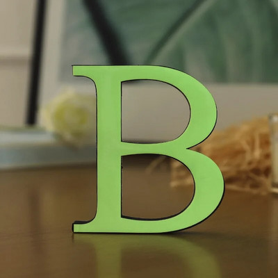 PVC 3D 10cm šviečiančios raidės sienų apdaila Ekologiškas plastikas angliškos abėcėlės amatai dekoratyviniai