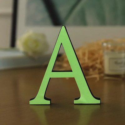 PVC 3D 10cm šviečiančios raidės sienų apdaila Ekologiškas plastikas angliškos abėcėlės amatai dekoratyviniai