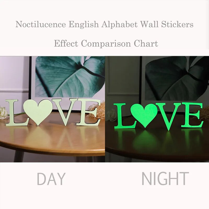 PVC 3D 10cm šviečiančios raidės sienų apdaila Ekologiškas plastikas angliškos abėcėlės amatai dekoratyviniai