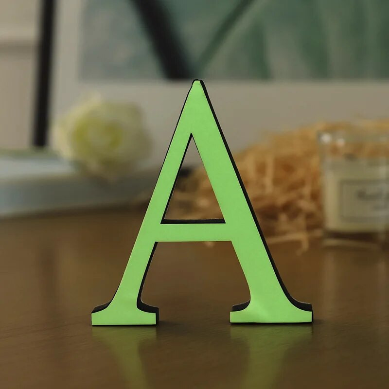 PVC 3D 10cm šviečiančios raidės sienų apdaila Ekologiškas plastikas angliškos abėcėlės amatai dekoratyviniai