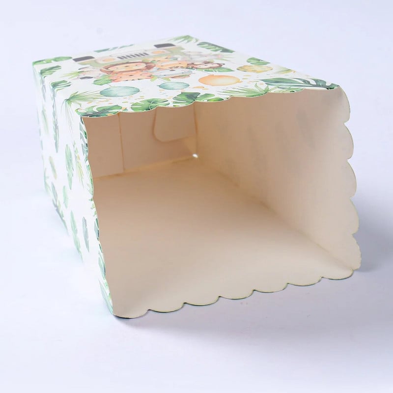 Kutije za kokice sa životinjama iz džungle Kutije za zoološke poslastice Papirnati pribor za rođendansku proslavu na temu džungle Dekoracije za večernje filmove