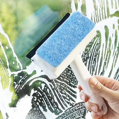 Window Glass Cleaning Brush Sponge Wiper Mirror Cleaner Bathroom Wall Shower Squeegee Home Cleaning