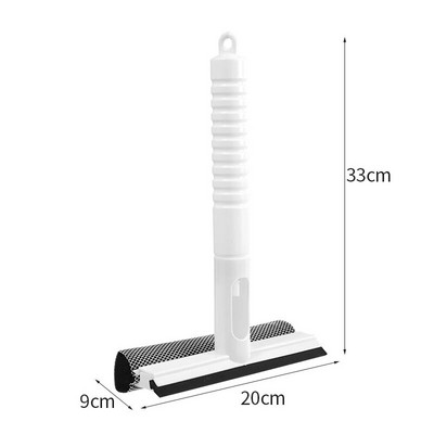 Logu tīrīšanas birste Divpusēja demontāžas stieņa logu tīrītājs Mop stikla rakeļa tīrītājs ar ūdens aerosola pudeles tīrīšanas rīku