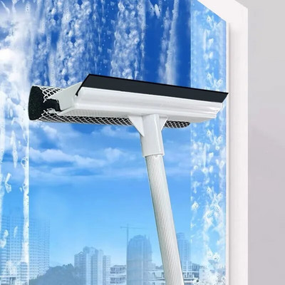 Glass Window Cleaning Tool Double-Sided Window Cleaner Squeegee Bathroom Clean Scrapers Car Window Washing Brush Window Cleaner
