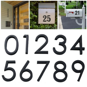 Модерни 3D номера на къщи Тежки, устойчиви на ръжда Модерни номера на адреси на къщи Табелки на вратите за външна входна врата на дома