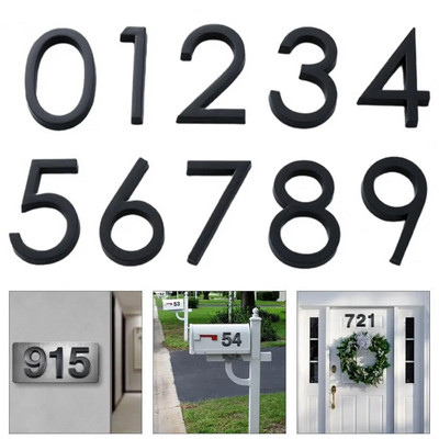 Модерни 3D номера на къщи Тежки, устойчиви на ръжда Модерни номера на адреси на къщи Табелки на вратите за външна входна врата на дома