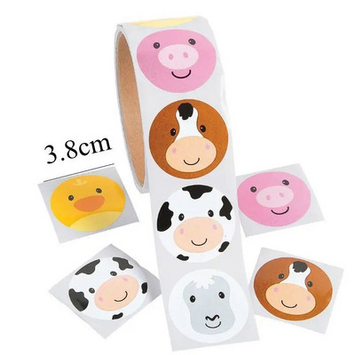 6PCS Kartonske vrećice za poklone sa životinjama na farmi Papirnate vrećice za pakiranje slatkiša i keksa za djecu Potrepštine za rođendanske zabave s temom životinja