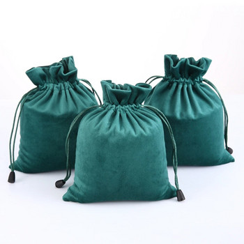 DINYAO Подаръчни платнени чанти с шнур Новогодишна сватба Великденски пакети Торбички Меки докосващи бижута Кадифена чанта