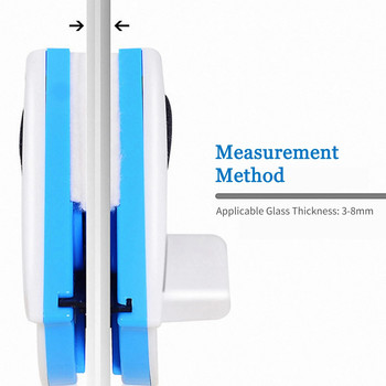 Magnetic Glass Brush Βούρτσα καθαρισμού διπλής όψης για τζάμια καθαρισμού μαγνητικό εργαλείο καθαρισμού παραθύρων Πάχος 3-8mm